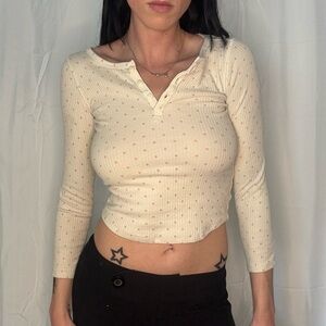 BABY TEE Long Sleeve Henley Top